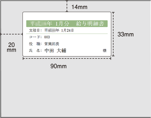 給与・賞与明細書に対応する封筒